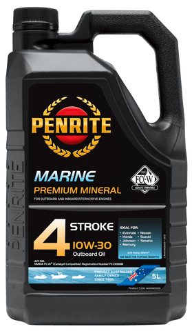 Penrite Premium NMMA FC-W CAT Approved Mineral Marine 10W-30 4-Stroke Oil (5 Litres)