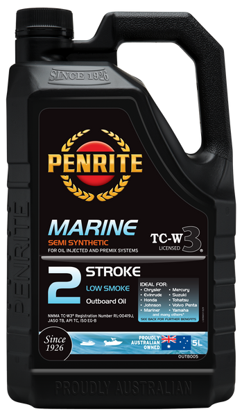 Penrite NMMA Approved Semi-Synthetic Marine TC-W3 2-Stroke Oil (5 Litres)