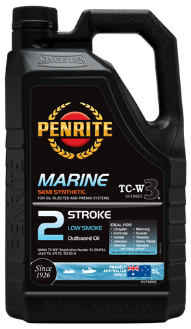 Penrite NMMA Approved Semi-Synthetic Marine TC-W3 2-Stroke Oil (5 Litres)
