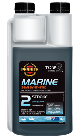 Penrite NMMA Approved Semi-Synthetic Marine TC-W3 2-Stroke Oil (1 Litre)