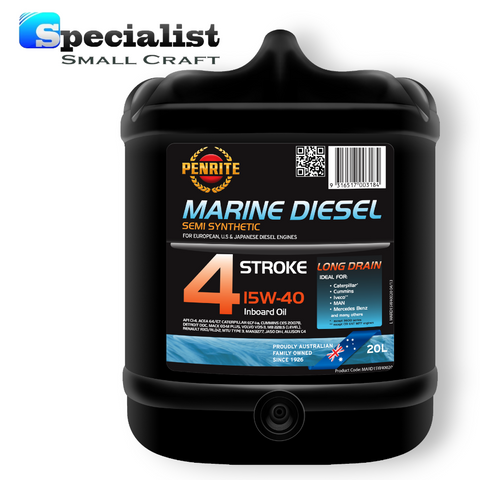 Penrite Long Oil Drain Marine Diesel 15W-40 Semi-Synthetic API CI-4 Engine Oil (20L)