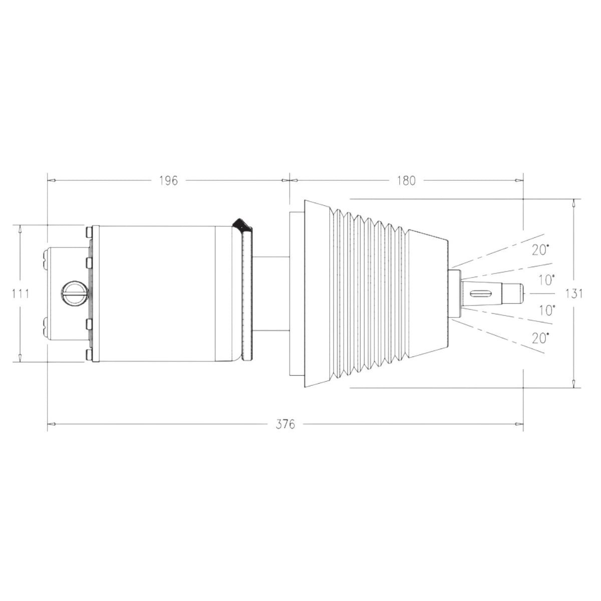 HyDrive 101 Tilt Helm provides 40 degrees of steering wheen angle change