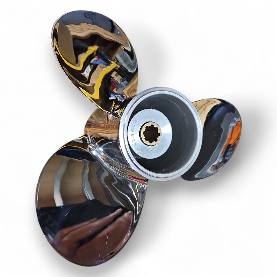 Honda, Yamaha & Selva 8-20hp SEMA Series Polished Stainless 3-Blade Propellers