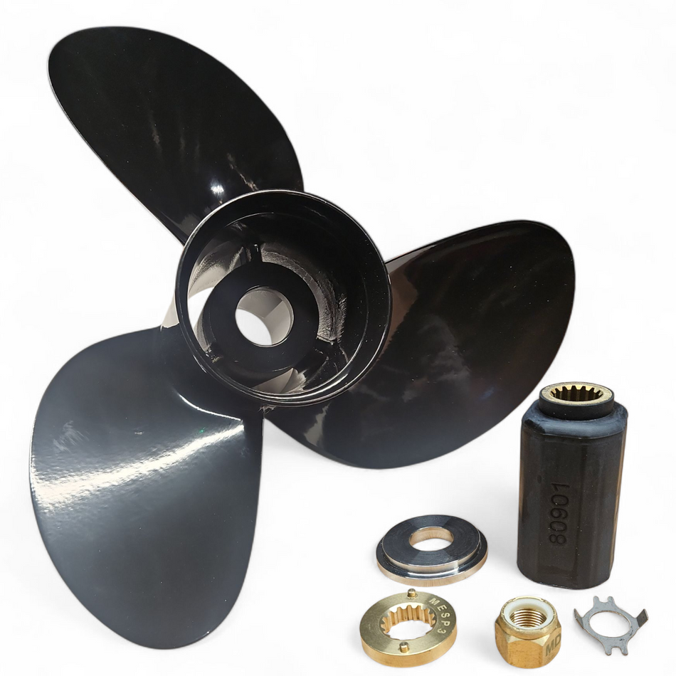 90-300hp RH Rotation Mercury, Mariner, MerCruiser "Soltiga 3" Series 3-Blade Titanium Aluminium Propellers