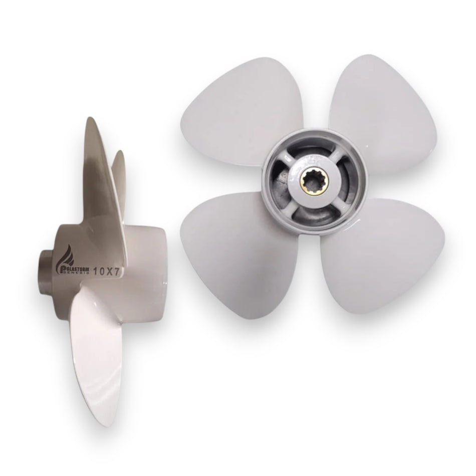Yamaha & Selva 20-30hp Stella Series Titanium Aluminium 4-Blade High Thrust Pressed Hub Propellers