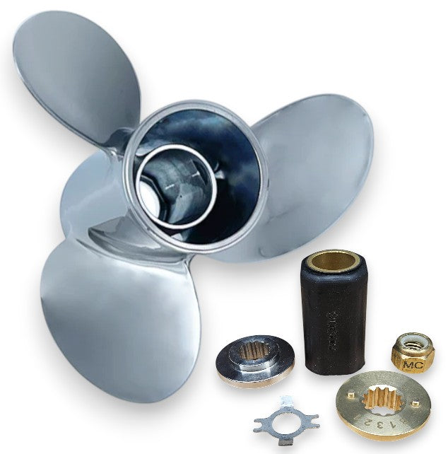 Mercury Mariner 25-70hp Megara Series Stainless 3-Blade Propellers