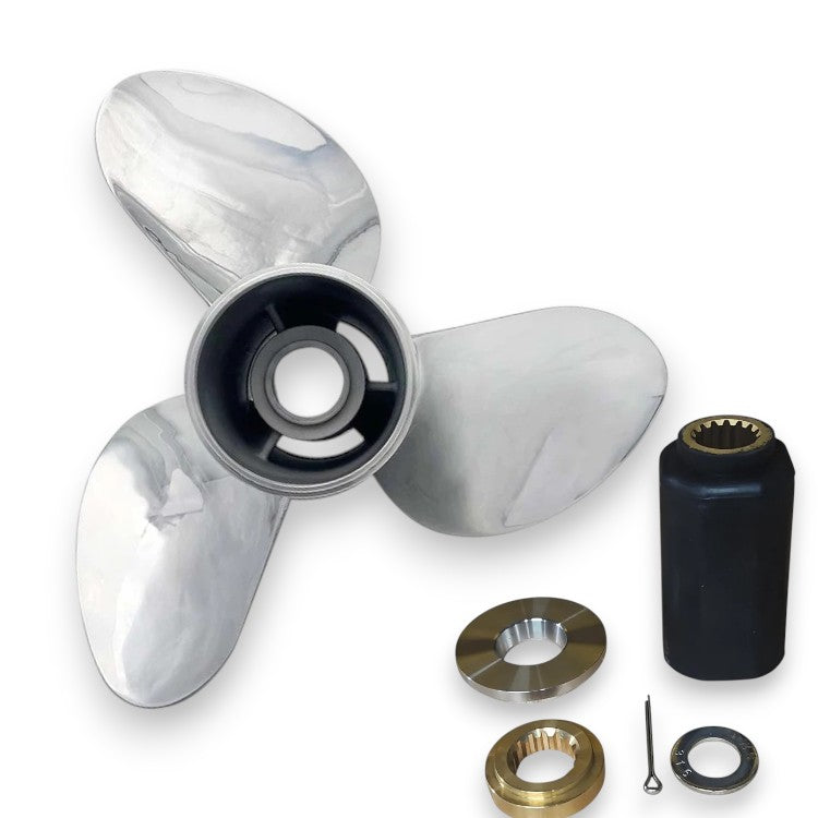 DF115A/B & DF140/A/B Suzuki Stainless SEMA Series propellers with hub kit