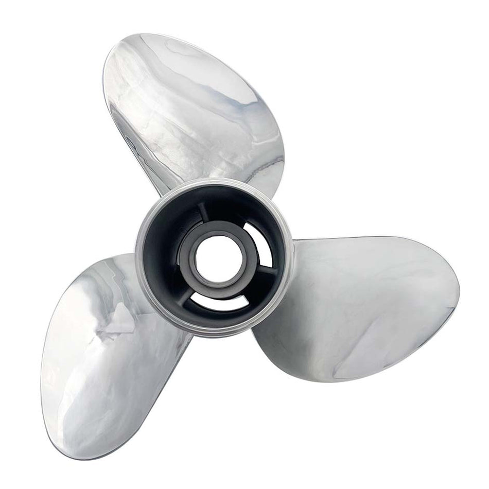 70-140hp Group D SEMA Series Polished Stainless 3-Blade RH Rotation Propeller Blade Units (4 1/4" hub)