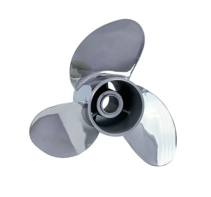 90-300hp Group E Reliable Series LH Rotation 3-Blade Polished Stainless Propeller Blade Units (4 3/4" hub)