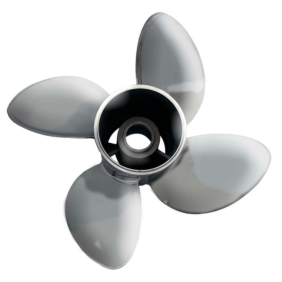 90-300hp Group E TorqueMaster Series Polished Stainless 4-Blade RH Rotation Propeller Blade Units (4 3/4" hub)