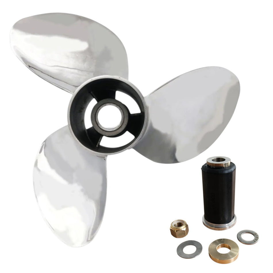 Verado V8 and MerCruiser Soltiga 3 Series Polished Stainless 3-Blade Propellers