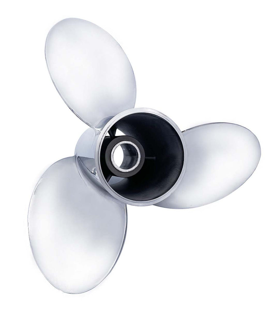 90-300hp Group E Soltiga 3 Series Polished Stainless 3-Blade RH Rotation Propeller Blade Units (4 3/4" hub)