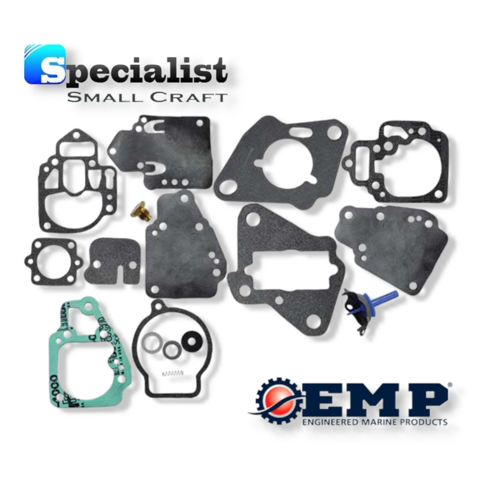 Carburetor Kit for Mercury Mariner 2-cyl, 2-stroke 6-25hp outboards