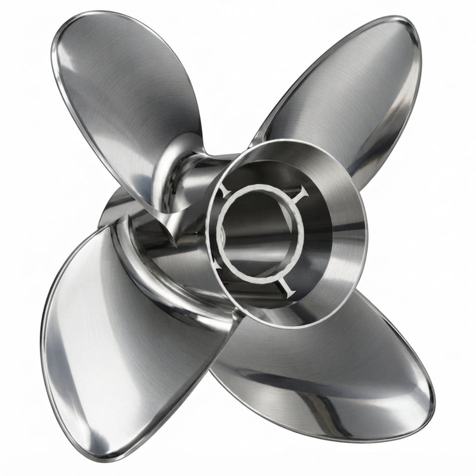25-70hp Group C Cleaver 4 Series PSP Stainless Steel 4-Blade RH Rotation Propeller Blade Units (3 1/4" hub)