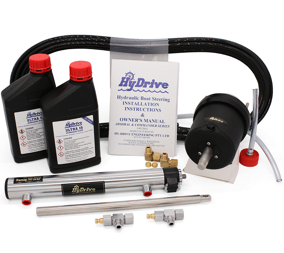 Admiral Tilt Tube Mount Unbalanced Cylinder Steering Kit for Outboards & Sterndrives (OBKIT3)