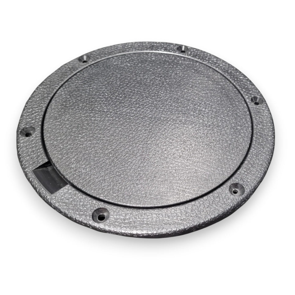 6" Heavy Duty Polypropylene Pry-Up Round Deck Plate (Black)