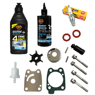 Service Kit for Yamaha F4B / F5A / F6C Outboards with Water Pump Kit and Oils