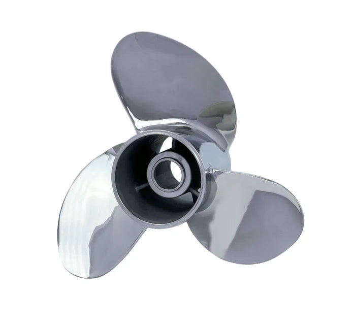 90-300hp Group E Reliable Series RH Rotation 3-Blade Polished Stainless Propeller Blade Units (4 3/4" hub)