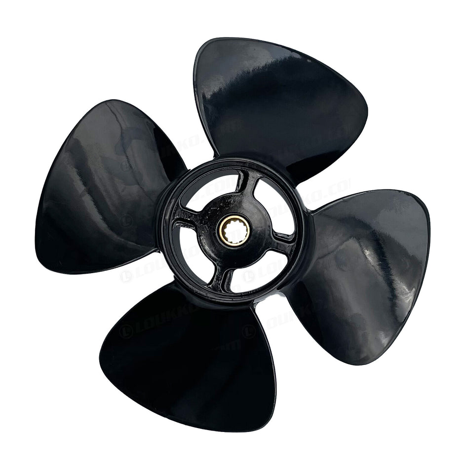 4-blade 9.9-20hp High Thrust Aluminium Propellers to suit Mercury Mariner & Tohatsu Outboards