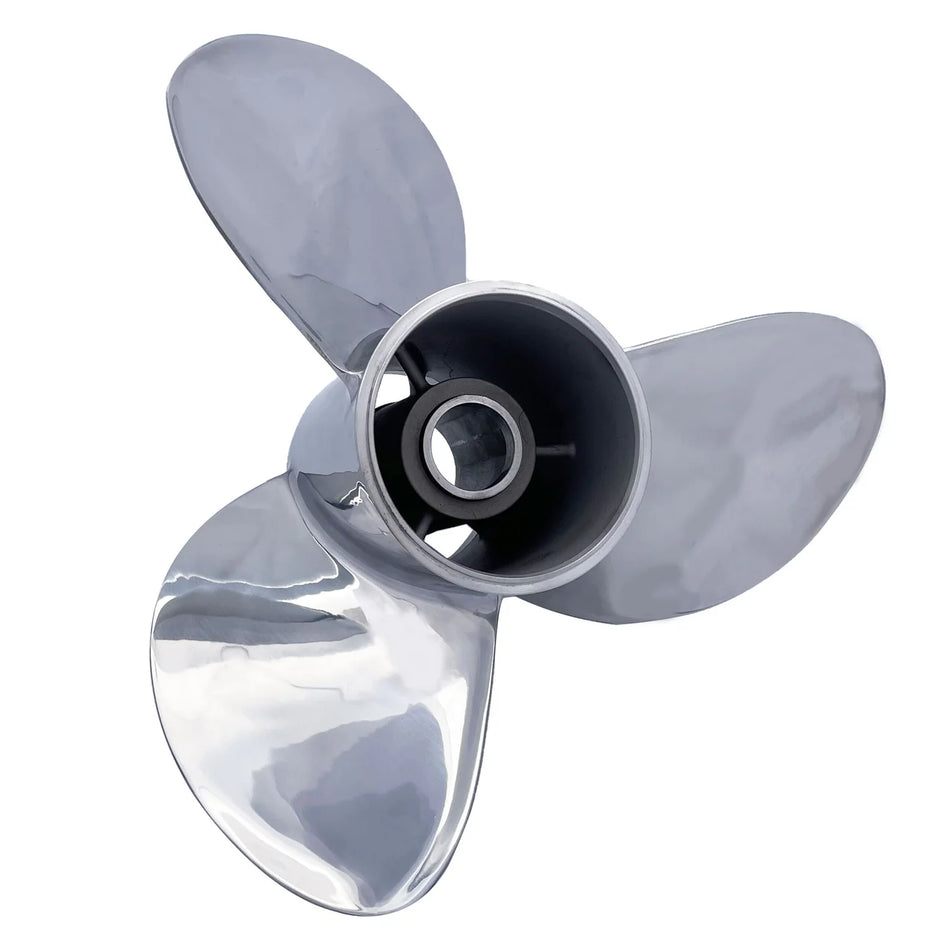 40-140hp Group D Stella VX Series Polished Stainless 3-Blade RH Rotation Propeller Blade Units (4 1/4" hub)