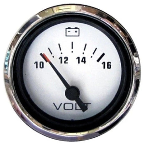 Marpac Premier Elite DOMED Volt Meter Gauge Stainless Bezel made by Faria