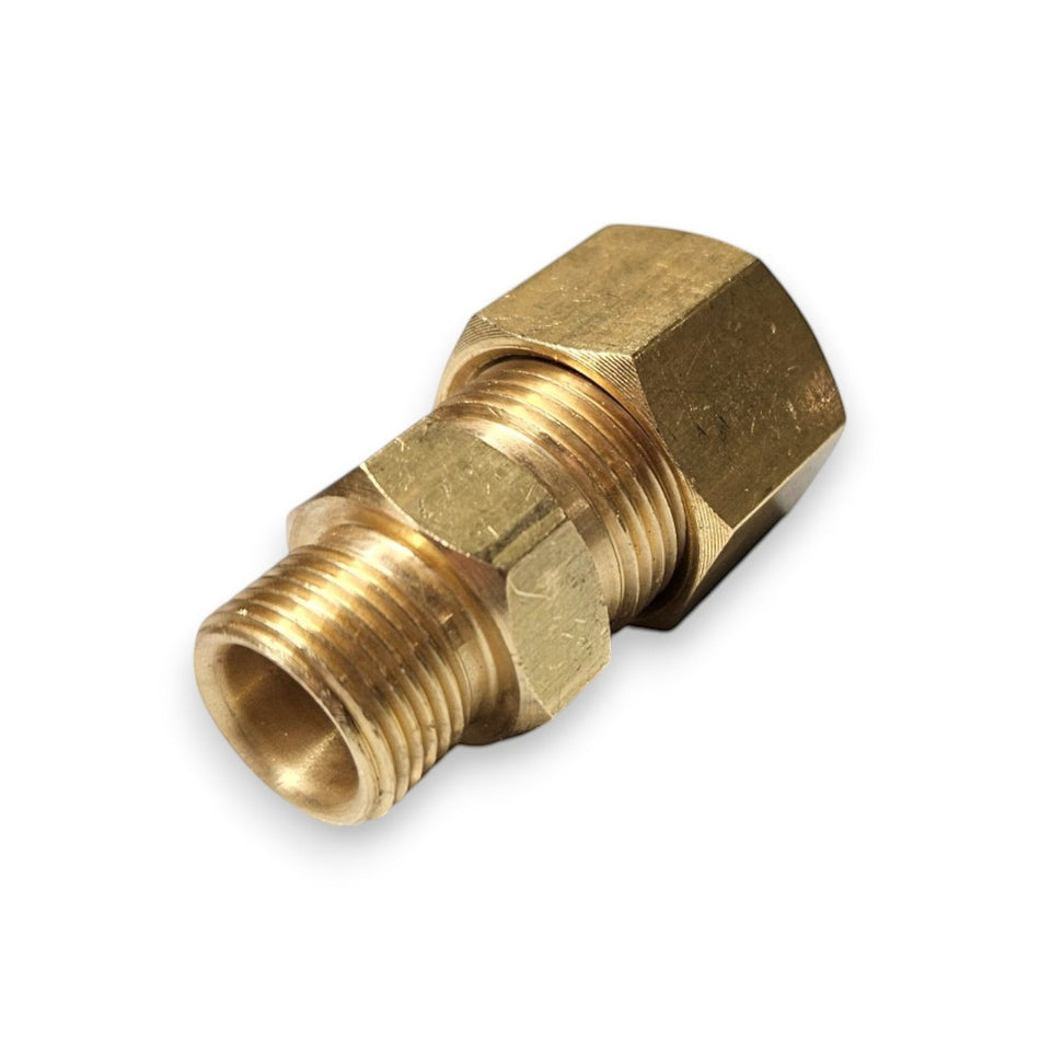 Specialist Small Craft N12 compression male thread joiner made of brass for hydraulic hose connections.