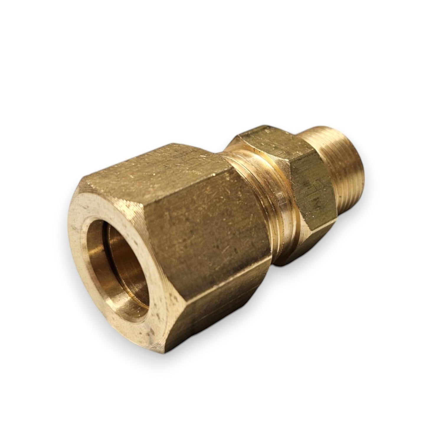 Specialist Small Craft N12 compression male thread joiner with 9/16 UNF fitting in brass finish