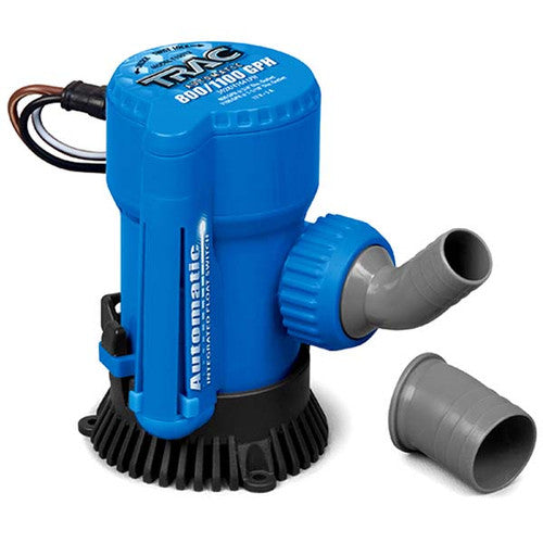 800/1100 GPH Automatic Bilge Pump with 19mm / 3/4" & 28mm / 1 -1/8" Outlets