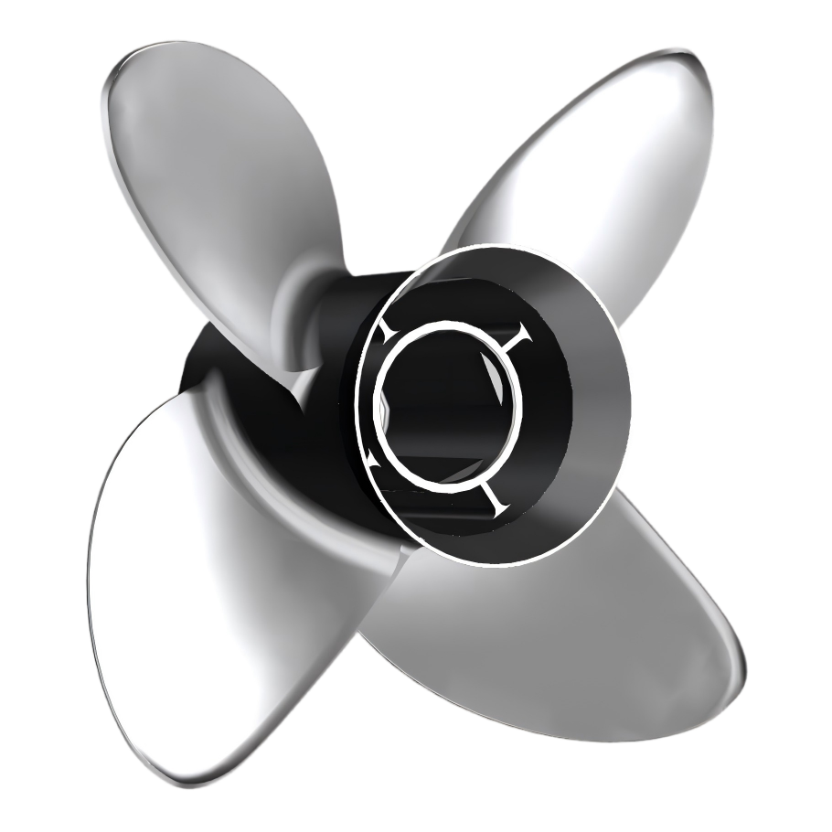 25-70hp Group C Cleaver 4 Series PSP Stainless Steel 4-Blade RH Rotation Propeller Blade Units (3 1/4" hub)