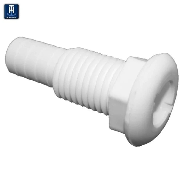 T-H Marine 3/4" / 19mm Hose White Through Hull Skin Fitting