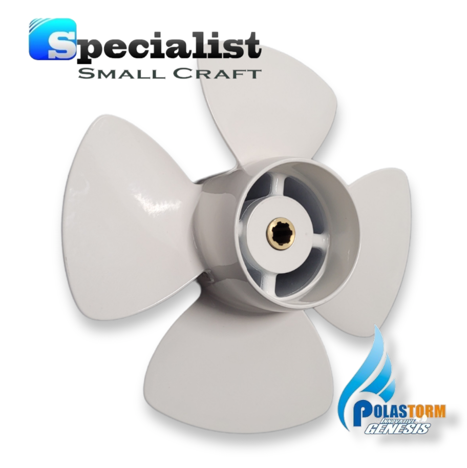 8.7" x 5" High Thrust SailDrive Aluminium/Titanium PolaStorm propeller to suit Yamaha Selva 6-9.9hp