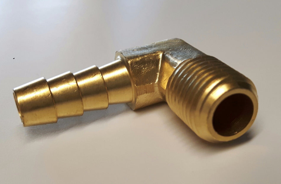 Brass Elbow 1/4"MNPT-5/16" Barb