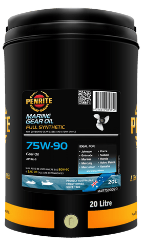 Penrite Marine Fully Synthetic 75W-90 GL-5 Gear Oil (20 Litres)