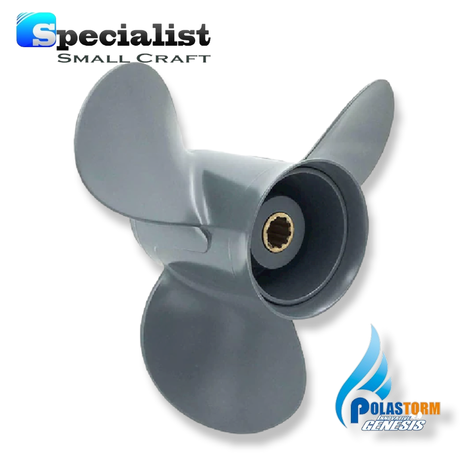 9 7/8" (9.9) x 11" PolaStorm Aluminium-Titanium Propeller Honda 25-30hp