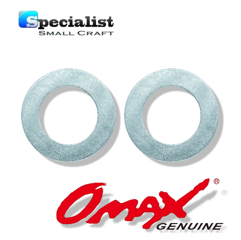 2x OMAX Sump Oil Drain Screw Washers for Mercury Mariner & Tohatsu 8-60hp Outboards