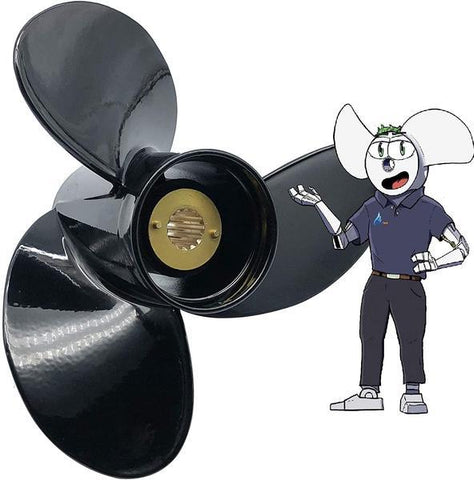10 5/8" x 12" Aluminium/Titanium Polastorm Propeller to suit Mercury & Mariner 25-70hp