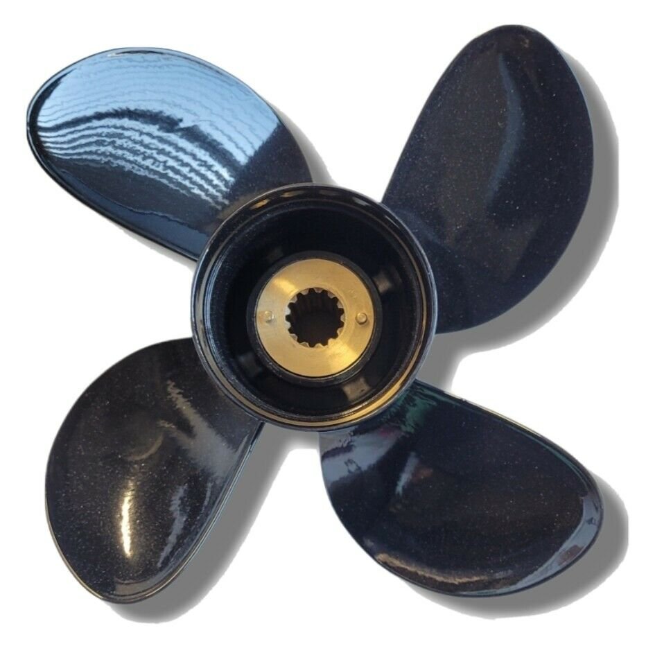 10.6" x 12" PolaStorm 4-Blade Aluminium-Titanium Propeller Mercury Mariner 25-70hp