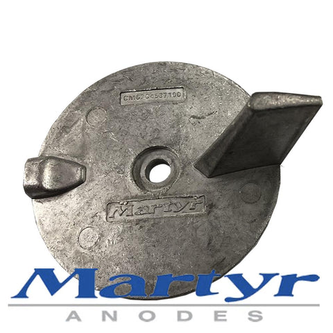 OMAX saltwater trim tab anode by Martyr to suit Yamaha & Selva 25-60hp Outboards, replacing Pt. No. 67C-45371-00