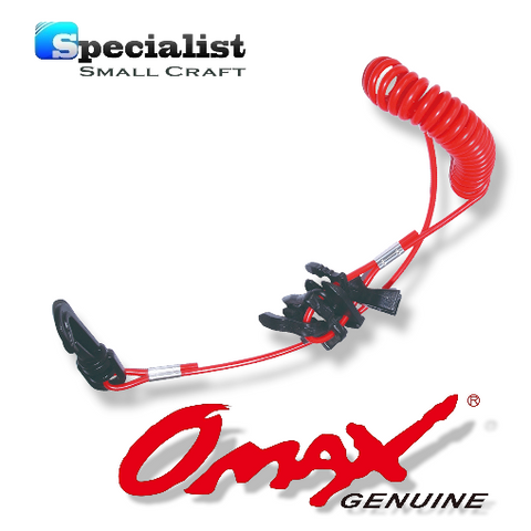 OMAX Stop Switch "Kill Cord" Lanyard for all main Outboard brands