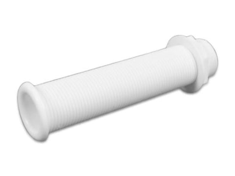 Extended Thread Skin Fitting with 1 1/8" / 27mm hose barb in White
