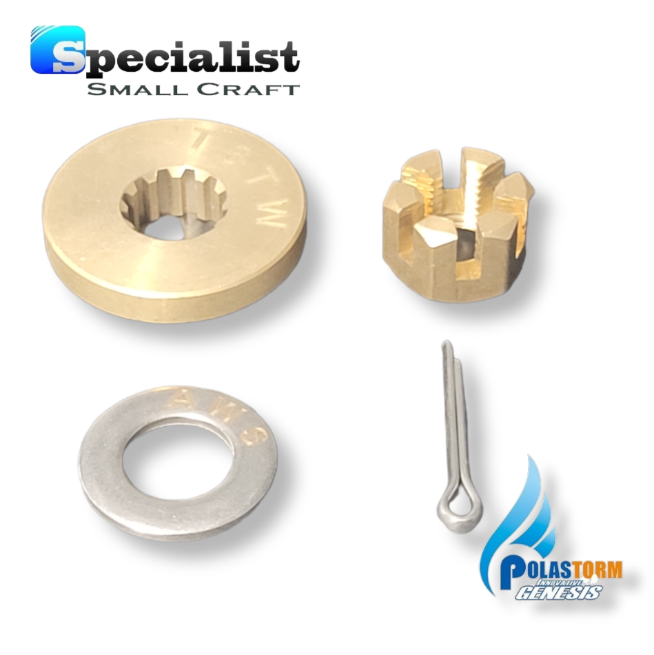 PolaStorm Propeller Fitting Kit: Mercury/Mariner, Tohatsu & Evinrude 4-6hp with 12 Tooth Spline