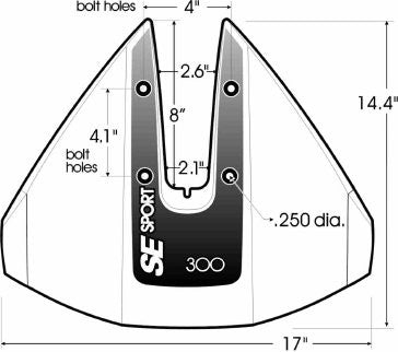 Stabilisateur Hydrofoil Sport-300 Whale Tail Pour Bateau Hors-bord - Moteurs 40-350 HP, Neuf