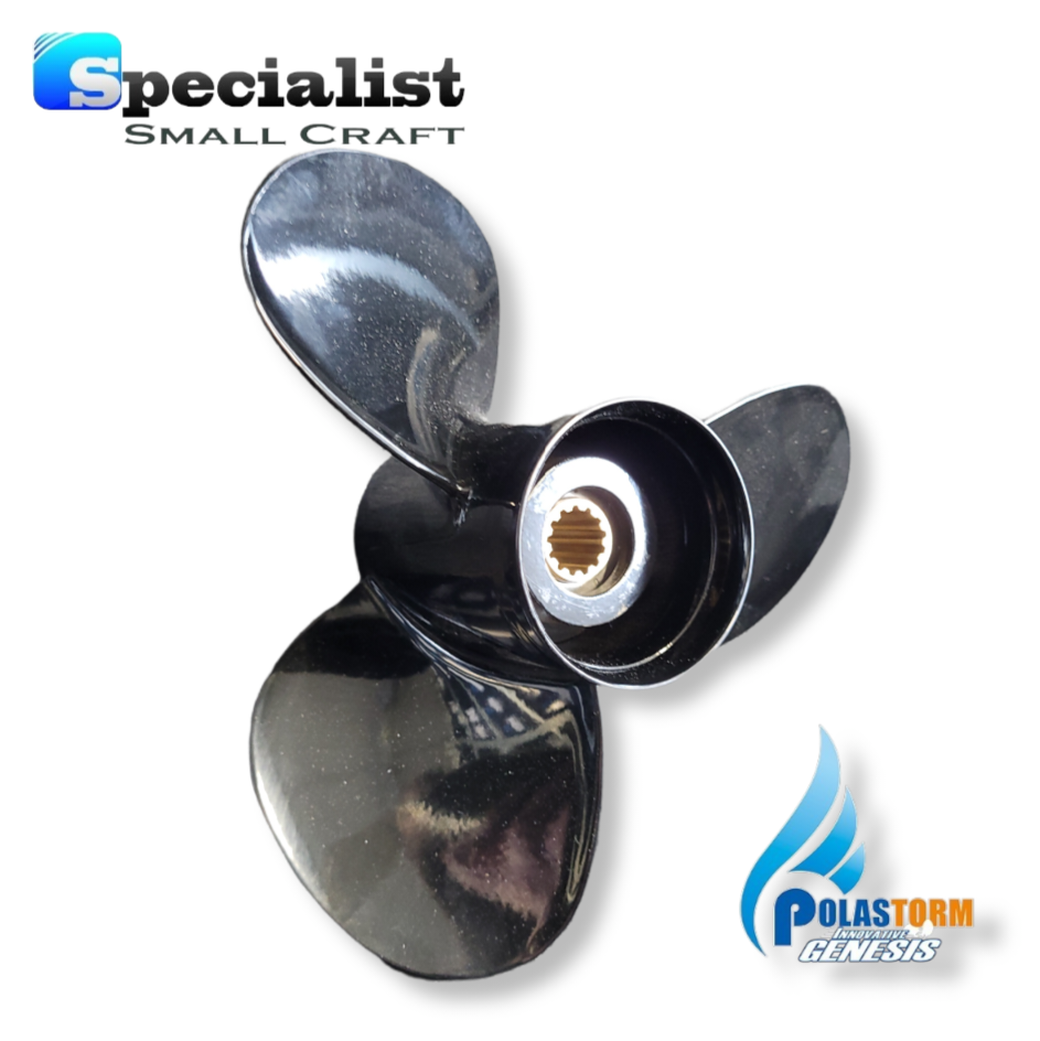 11 3/8" x 12" PolaStorm Aluminium Propeller Tohatsu 35-60hp with 13 tooth spline