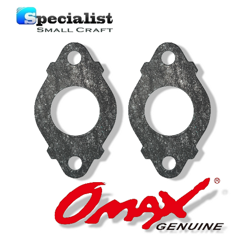 Pack of 2 OMAX Carburetor Intake Manifold Gaskets to suit Yamaha & Selva F6-F9.9 Outboards, replacing Pt. No. 68T-13646-A0