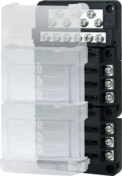 12-way Modular Design Blade (ATP/ATO/ATC) Fuse Block with Bus Bar suitable for Marine