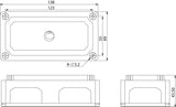 Heavy-Duty Modular Design Bus Bar Box with 2x M8 Terminal Studs & 6x M5 screws