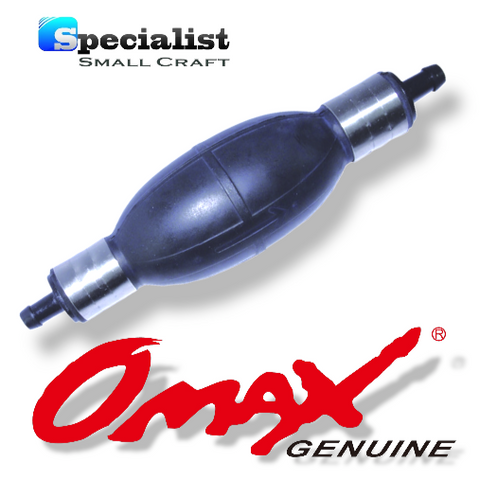 OMAX Outboard Primer Bulb Inline Fuel Pump for 9.5mm & 3/8" fuel hose