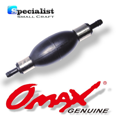 OMAX Outboard Primer Bulb Inline Fuel Pump for 6mm / 1/4" fuel hose