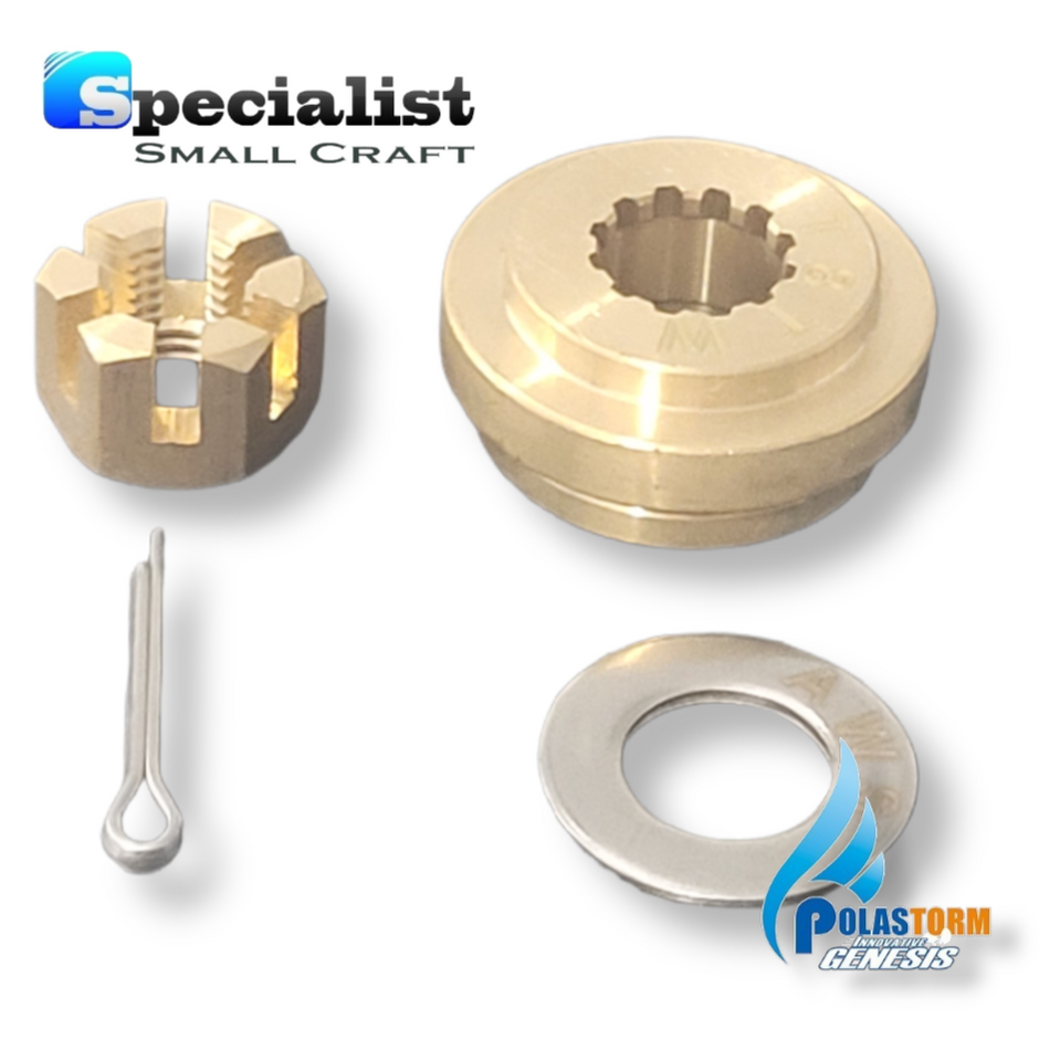 PolaStorm Propeller Fitting Kit: Mercury/Mariner, Tohatsu & Evinrude 8-9.8hp with 12 Tooth Spline