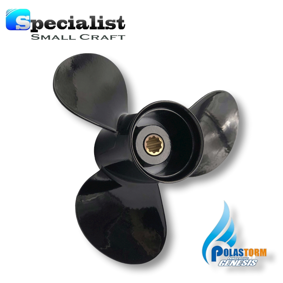 9.9" x 11" PolaStorm Aluminium-Titanium Propeller Tohatsu Mercury Mariner 25-30hp